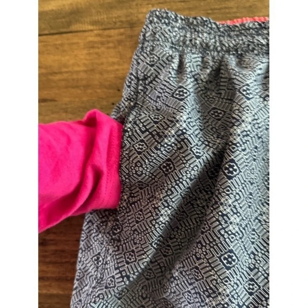 Spicy Tuna Men's XL Swim Trunks Blue Geometric Print Lined‎ Board Shorts
